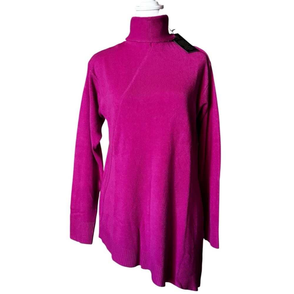 Women's Fuchsia Turtleneck blouse